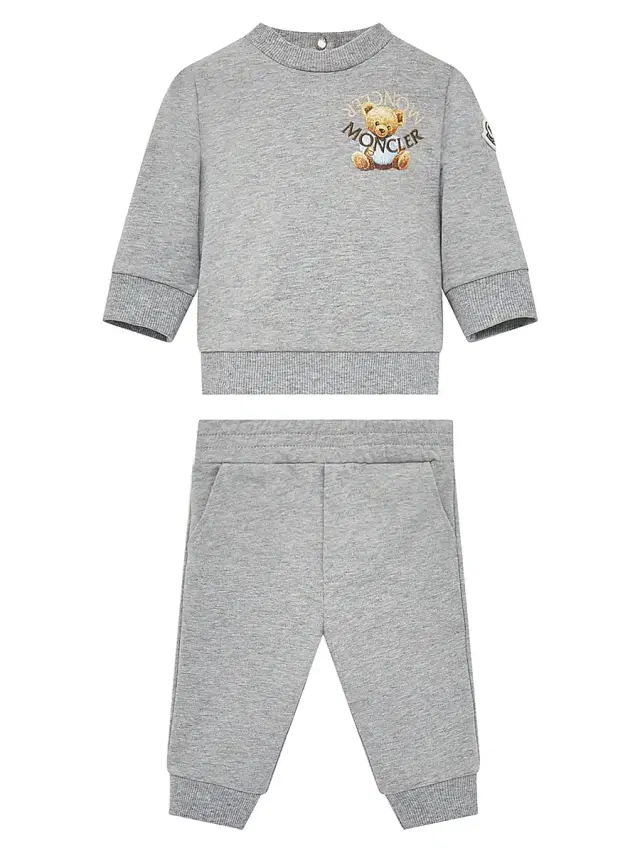 Moncler Baby Boy's & Little Boy's Sweatsuit Set in Cotton - Gray