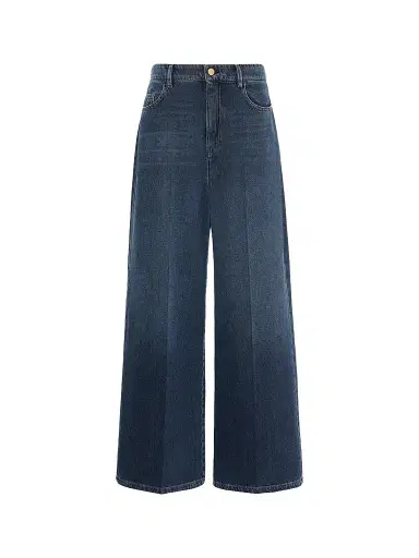 Max Mara Women's Wide, Cotton Denim Jeans - Midnight Blue | Thumbnail 1 Max Mara Women's Wide, Cotton Denim Jeans - Midnight Blue | Thumbnail 1