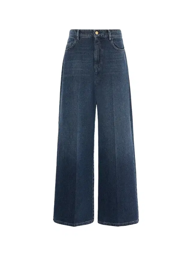 Max Mara Women's Wide, Cotton Denim Jeans - Midnight Blue