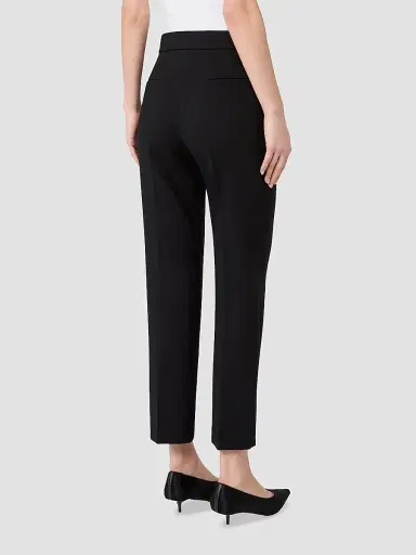 Max Mara Women's Slim Double Woollen Cloth Trousers - Black | Thumbnail 4 Max Mara Women's Slim Double Woollen Cloth Trousers - Black | Thumbnail 4