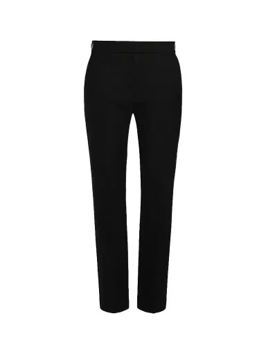 Max Mara Women's Slim Double Woollen Cloth Trousers - Black | Thumbnail 1 Max Mara Women's Slim Double Woollen Cloth Trousers - Black | Thumbnail 1