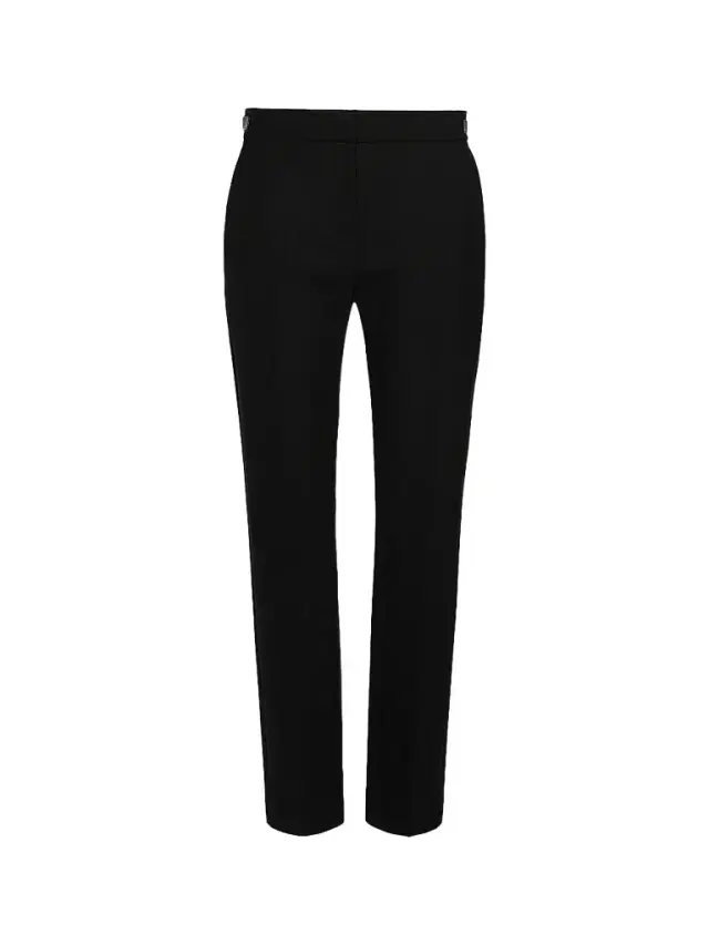 Max Mara Women's Slim Double Woollen Cloth Trousers - Black