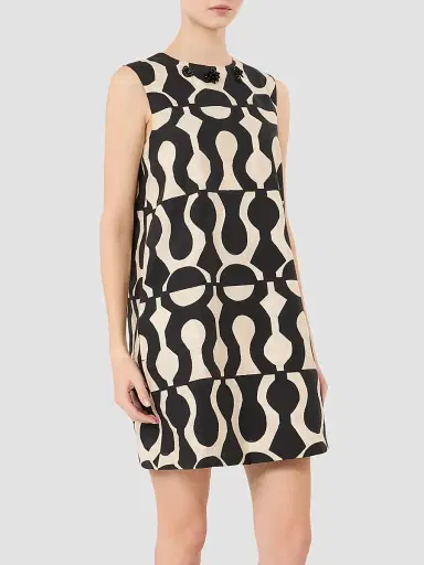 Max Mara Women's Printed Cotton Poplin Dress | Thumbnail 3 Max Mara Women's Printed Cotton Poplin Dress | Thumbnail 3