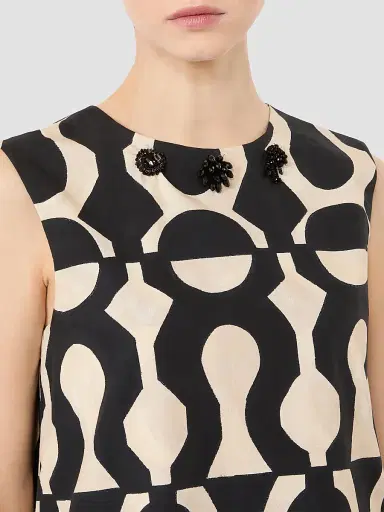 Max Mara Women's Printed Cotton Poplin Dress | Thumbnail 5 Max Mara Women's Printed Cotton Poplin Dress | Thumbnail 5