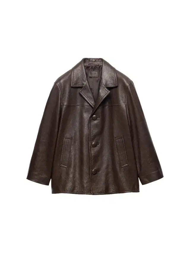 Prada Men's Nappa Leather Caban Jacket - Brown