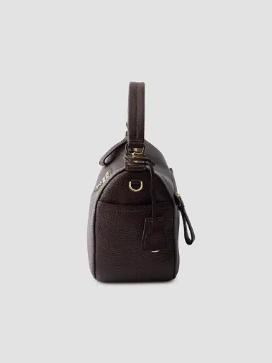 Prada Women's Small Leather Top Handle Bag - Brown | Thumbnail 6