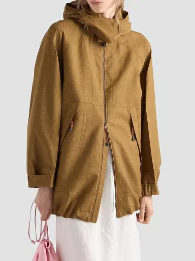 Prada Women's Melange Hopsack Wool Jacket - Brown - Size 6 | Thumbnail 3 Prada Women's Melange Hopsack Wool Jacket - Brown - Size 6 | Thumbnail 3