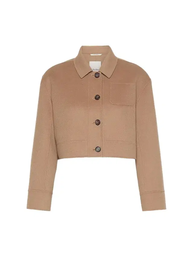Max Mara Women's Wool Drap Cropped Jacket - Camel