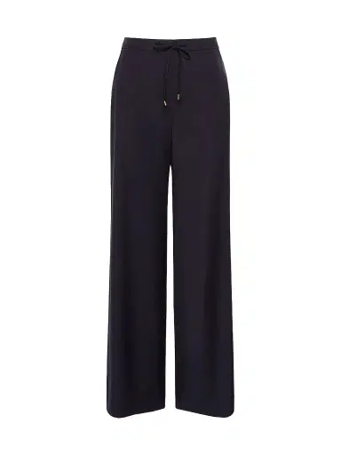Max Mara Women's Light Woollen Cloth Trousers - Navy | Thumbnail 1