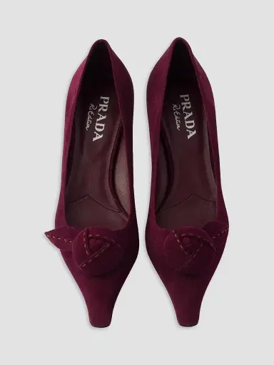 Prada Women's Suede Pumps | Thumbnail 2 Prada Women's Suede Pumps | Thumbnail 2