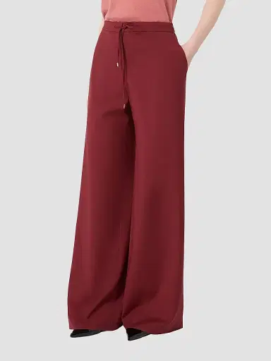Max Mara Women's Light Woollen Cloth Trousers - Ruby - Size 14 | Thumbnail 3 Max Mara Women's Light Woollen Cloth Trousers - Ruby - Size 14 | Thumbnail 3