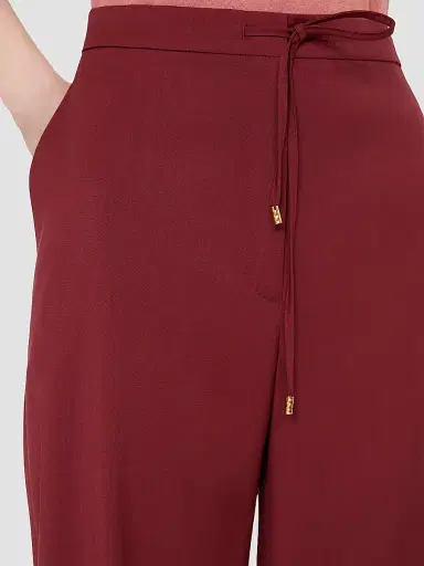 Max Mara Women's Light Woollen Cloth Trousers - Ruby - Size 14 | Thumbnail 5 Max Mara Women's Light Woollen Cloth Trousers - Ruby - Size 14 | Thumbnail 5