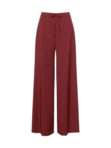 Max Mara Women's Light Woollen Cloth Trousers - Ruby - Size 14 | Thumbnail 1 Max Mara Women's Light Woollen Cloth Trousers - Ruby - Size 14 | Thumbnail 1