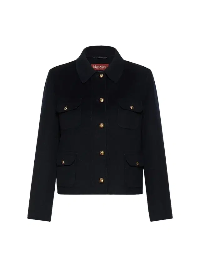 Max Mara Women's Wool Cashmere and Silk Varsity Jacket - Navy