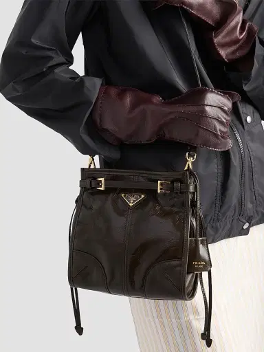 Prada Women's Bonnie Leather Mini Shoulder Bag | Thumbnail 3