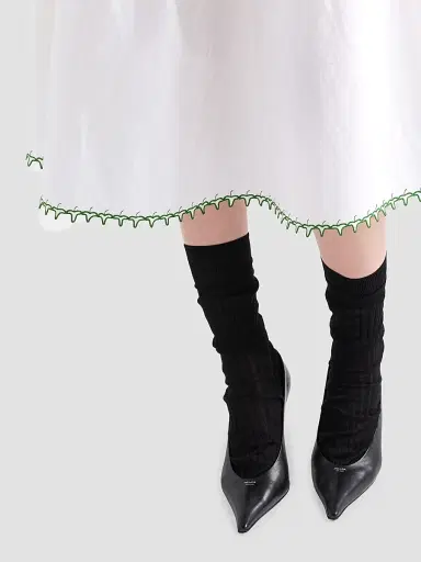 Prada Women's Embroidered Old Reps Cloth Dress | Thumbnail 6
