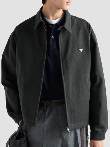 Prada Men's Denim Blouson Jacket - Grey - Size 42 | Thumbnail 4