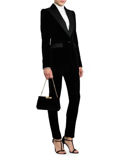 Dolce & Gabbana Women's Velvet Skinny Pants | Thumbnail 2