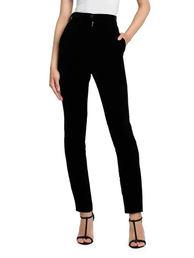 Dolce & Gabbana Women's Velvet Skinny Pants | Thumbnail 3