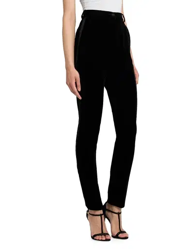 Dolce & Gabbana Women's Velvet Skinny Pants | Thumbnail 4