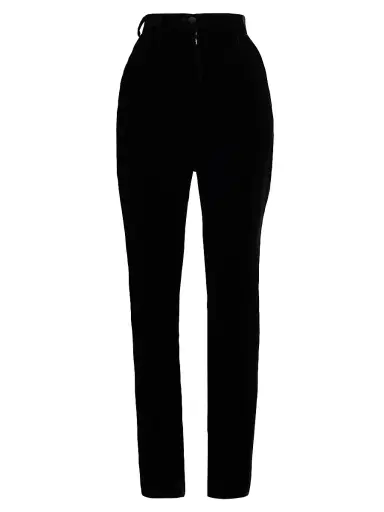 Dolce & Gabbana Women's Velvet Skinny Pants | Thumbnail 1