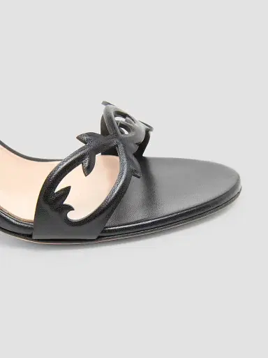 Gianvito Rossi Women's 95MM Laser-Cut Leather Stiletto Sandals | Thumbnail 3
