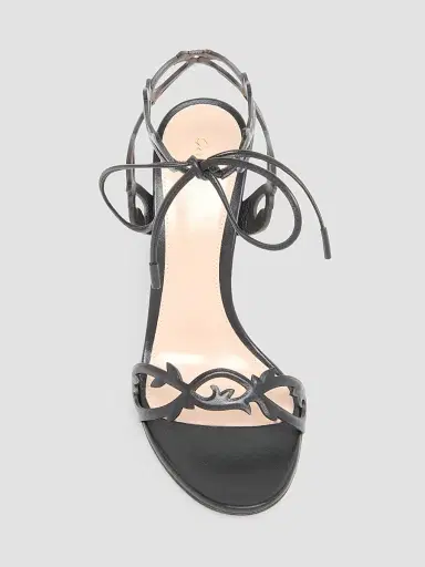 Gianvito Rossi Women's 95MM Laser-Cut Leather Stiletto Sandals | Thumbnail 4