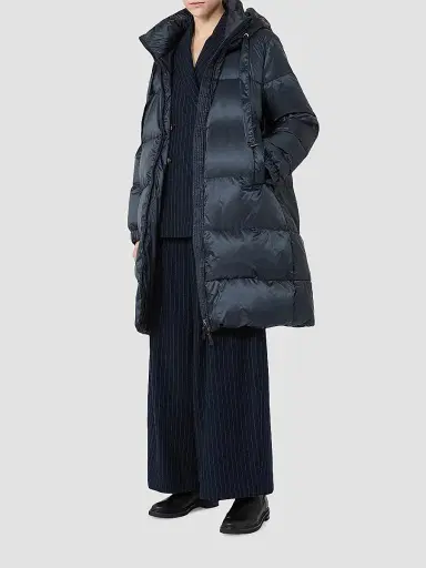 Max Mara Women's Double Breasted Pinstripe Wool Jacket - Midnight Blue - Size 12 | Thumbnail 2 Max Mara Women's Double Breasted Pinstripe Wool Jacket - Midnight Blue - Size 12 | Thumbnail 2