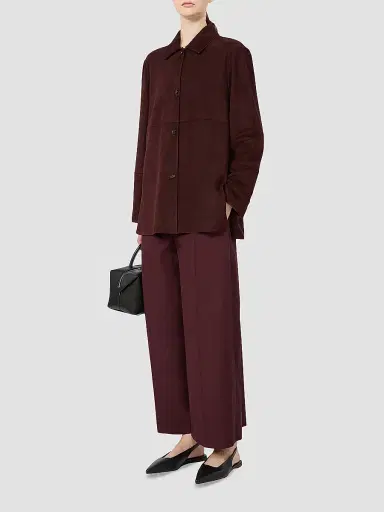 Max Mara Women's Suede Jacket - Dark Red | Thumbnail 2