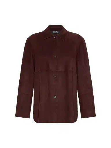 Max Mara Women's Suede Jacket - Dark Red | Thumbnail 1