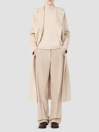Max Mara Women's Regular Fit Wool Trousers - Albino - Size 12 | Thumbnail 2
