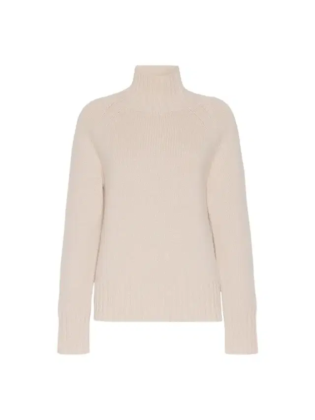 Max Mara Women's Wool and Cashmere Yarn Polo Neck Sweater - Albino