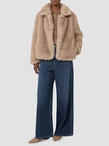 Max Mara Women's Soft Textured Short Coat - Honey | Thumbnail 2