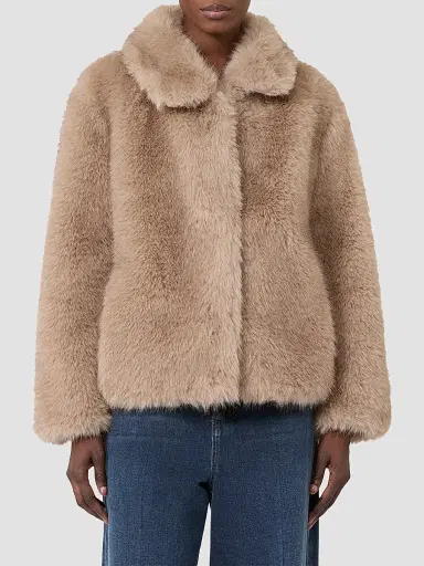 Max Mara Women's Soft Textured Short Coat - Honey | Thumbnail 3