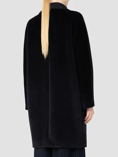 Max Mara Women's Alpaca and Wool Midi Coat - Midnight Blue - Size 16 | Thumbnail 4 Max Mara Women's Alpaca and Wool Midi Coat - Midnight Blue - Size 16 | Thumbnail 4