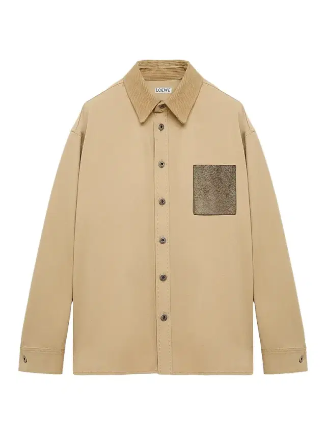 LOEWE Men's Cotton Twill Overshirt - Beige