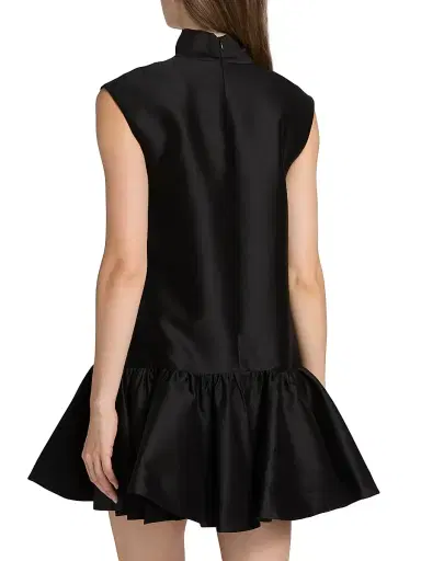 Zimmermann Women's Hypnotic Wool-Silk Tieneck Minidress - Black | Thumbnail 5
