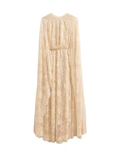 Zimmermann Women's Valiant Lace Caped Maxi Dress - Cream - Size 10 | Thumbnail 1 Zimmermann Women's Valiant Lace Caped Maxi Dress - Cream - Size 10 | Thumbnail 1