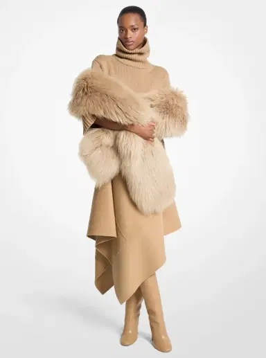 Michael Kors Collection Shearling Stole | Thumbnail 4 Michael Kors Collection Shearling Stole | Thumbnail 4