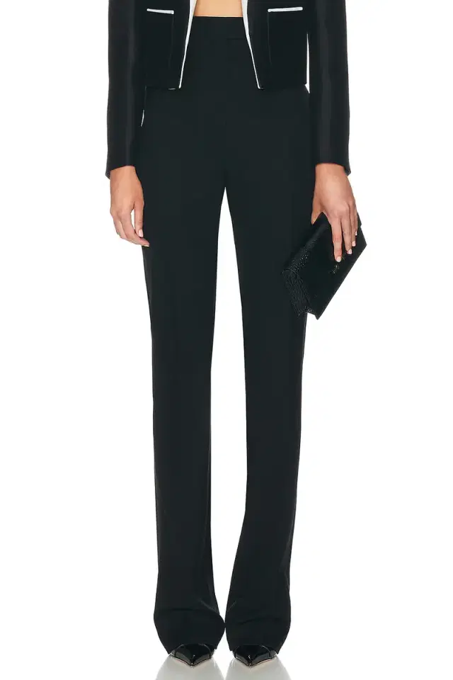 TOM FORD High Waist Tailored Tuxedo Straight Pant