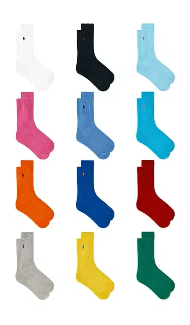 Polo Ralph Lauren Cotton Rib Crew Socks 12-Pack Giftbox | Thumbnail 3