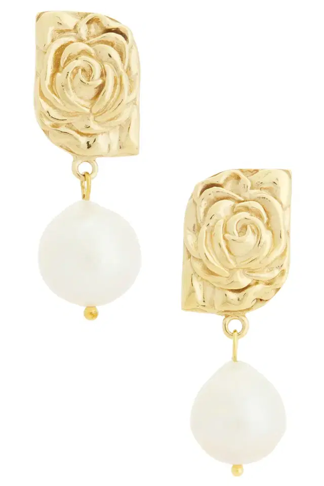 Magda Butrym Floral Pearl Earrings