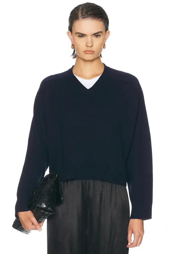 Anzor V-Neck Saddle-Sleeve Sweater