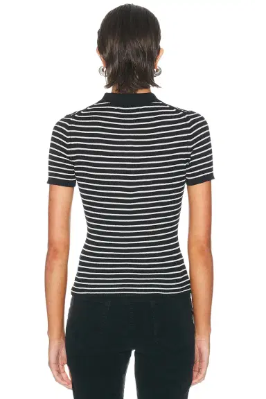 Nili Lotan Fenna Stripe Polo Top | Thumbnail 3 Nili Lotan Fenna Stripe Polo Top | Thumbnail 3