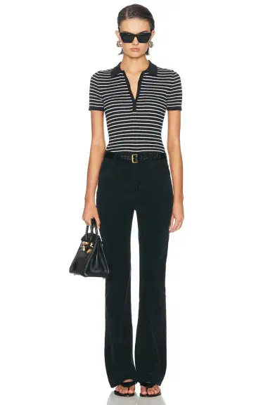 Nili Lotan Fenna Stripe Polo Top | Thumbnail 4 Nili Lotan Fenna Stripe Polo Top | Thumbnail 4