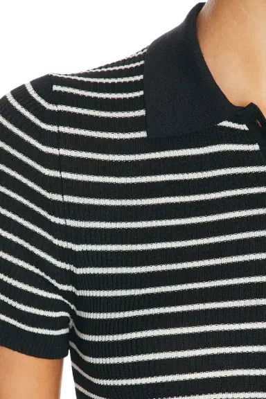 Nili Lotan Fenna Stripe Polo Top | Thumbnail 5 Nili Lotan Fenna Stripe Polo Top | Thumbnail 5