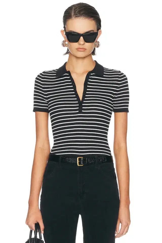 Fenna Stripe Polo Top Fenna Stripe Polo Top