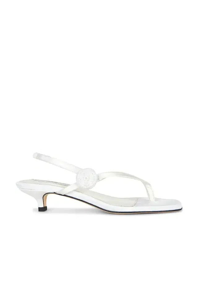 Toteme Slingback Satin Heeled Flip Flop