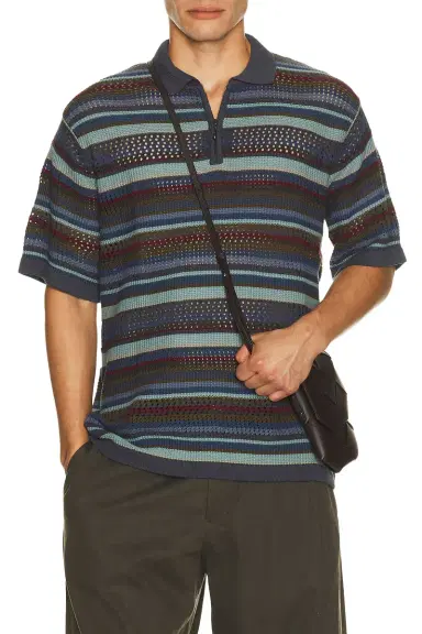 thisisneverthat Striped Knit Polo | Thumbnail 1 thisisneverthat Striped Knit Polo | Thumbnail 1