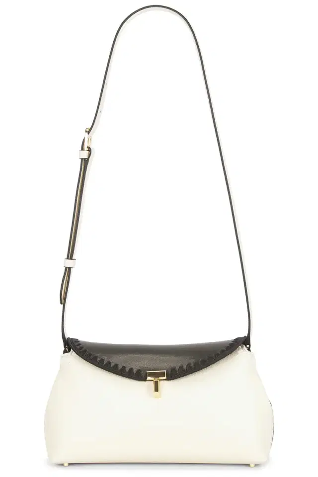 Toteme T-Lock Embroidered Leather Clutch